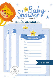 Juego 'Bebés Animales': Un Toque de Diversión para tu Baby Shower Gratis