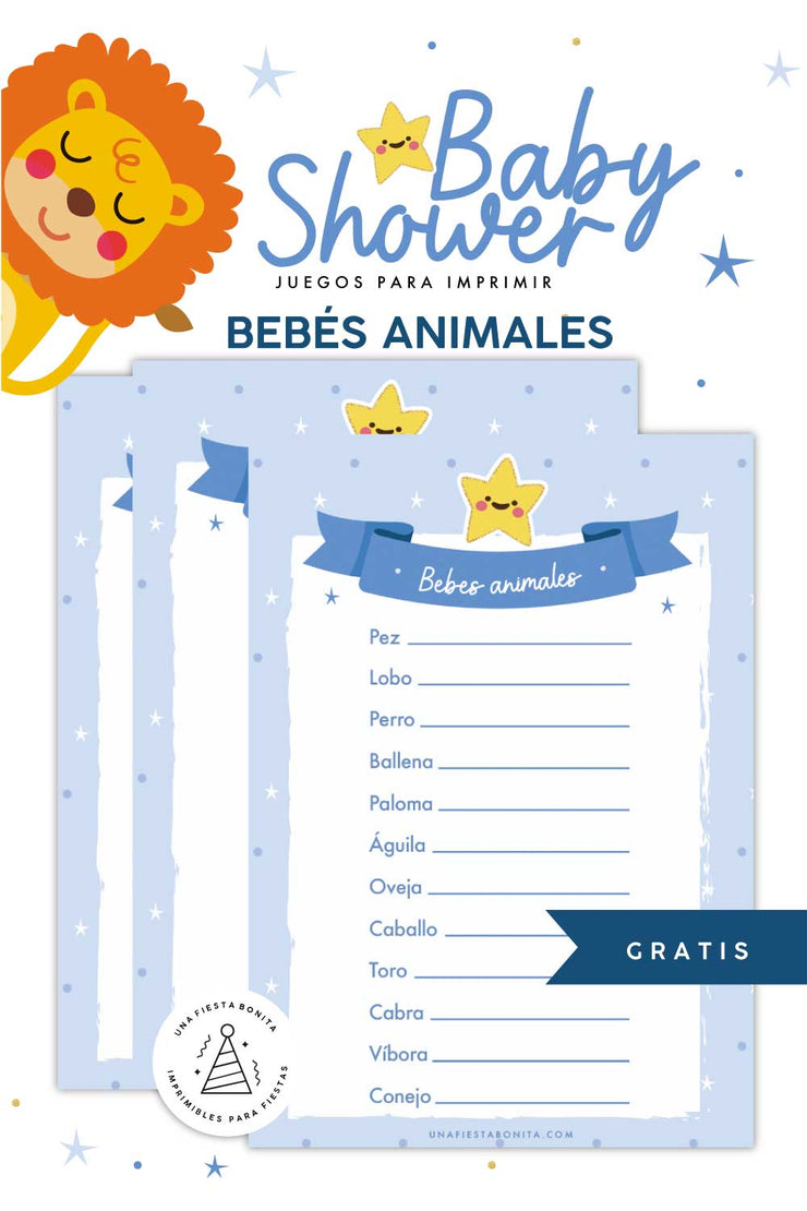 Juego 'Bebés Animales': Un Toque de Diversión para tu Baby Shower Gratis