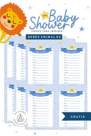 Juego 'Bebés Animales': Un Toque de Diversión para tu Baby Shower Gratis