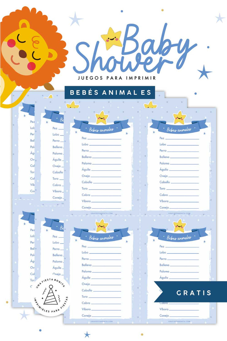 Juego 'Bebés Animales': Un Toque de Diversión para tu Baby Shower Gratis