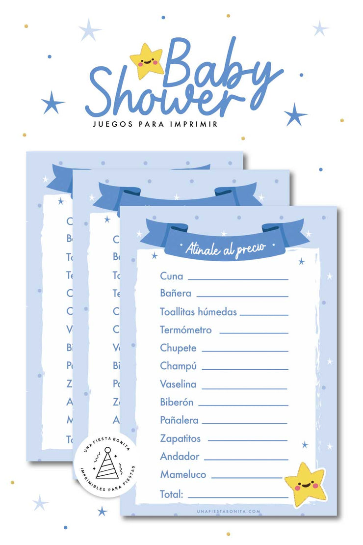 Atínale al precio - Juego gratis para Baby Shower