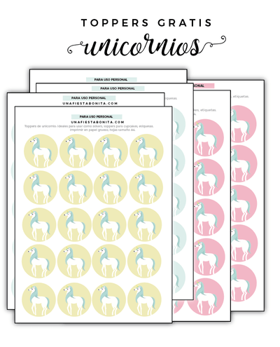 Toppers mulituso unicornio