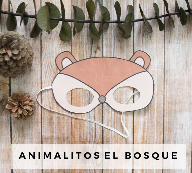 Máscaras de animales para imprimir - Gratis, cumpleaños, – Una