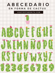 abecedario cactus  clipart imprimible