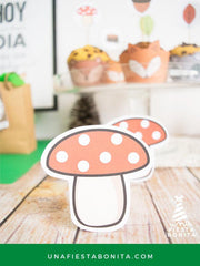 plantillas de hongos fiesta bosque