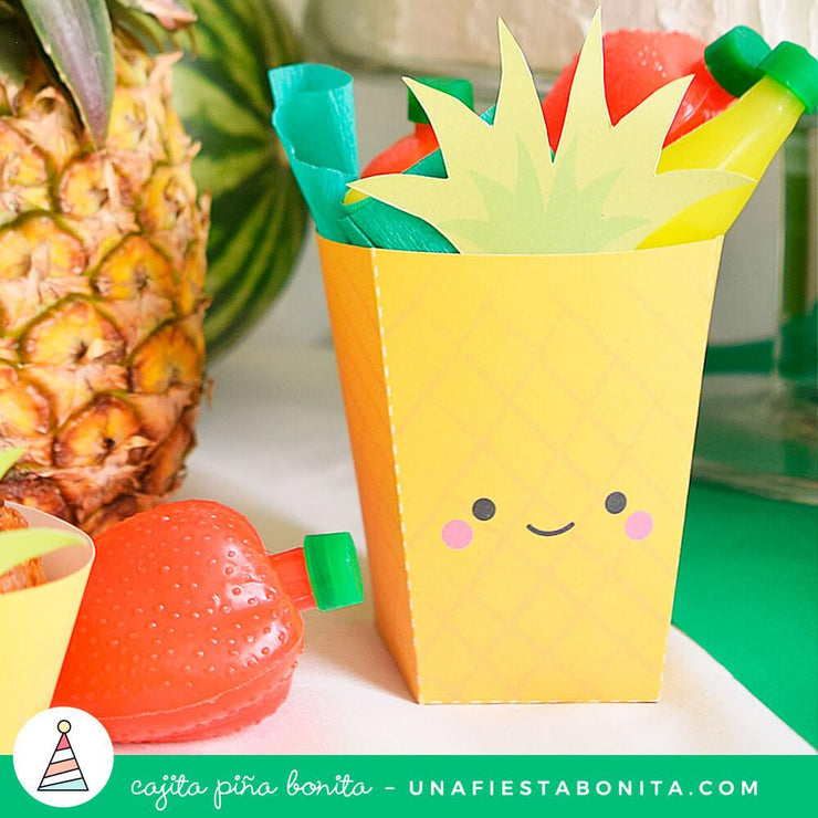 Cajita para imprimir Piña Bonita