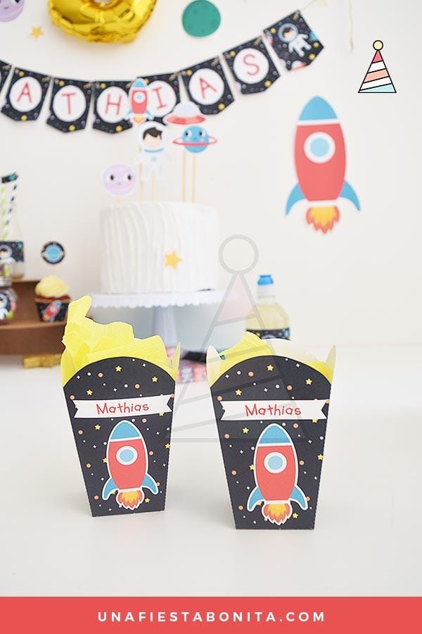 Kit imprimible para fiestas temáticas Astronauta