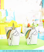 Kit imprimible Unicornio de colores