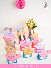 Cajitas para imprimir Peppa Pig y sus amigos