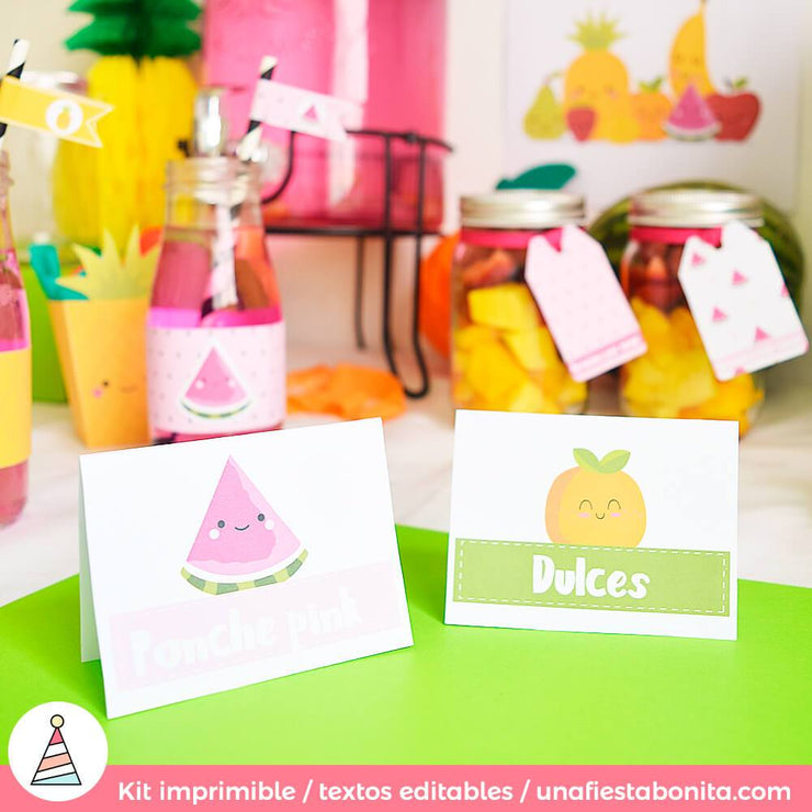 Kit imprimible Tutti Frutti