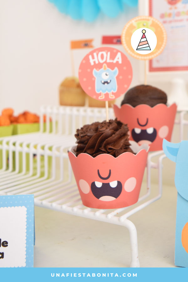 Kit imprimible para fiestas tema monstruos