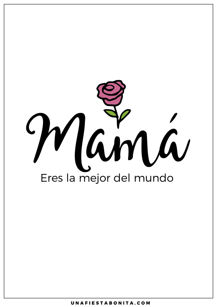 Imprimibles día de la madre