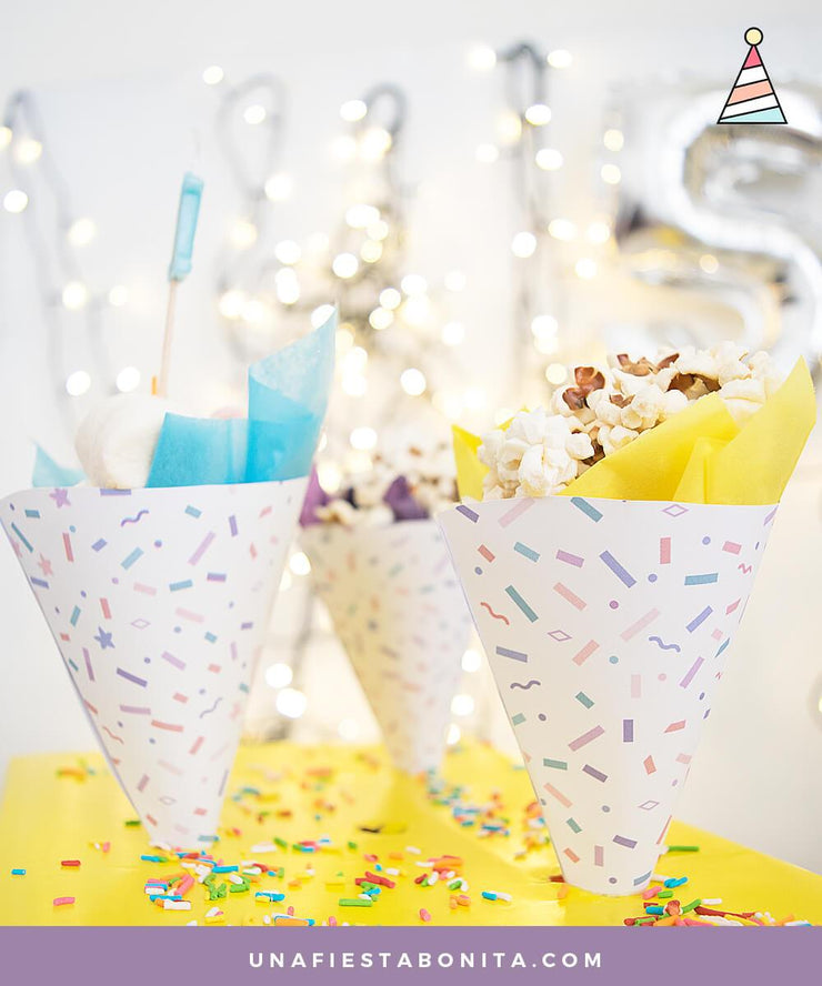 Cono para palomitas de maíz unicornio