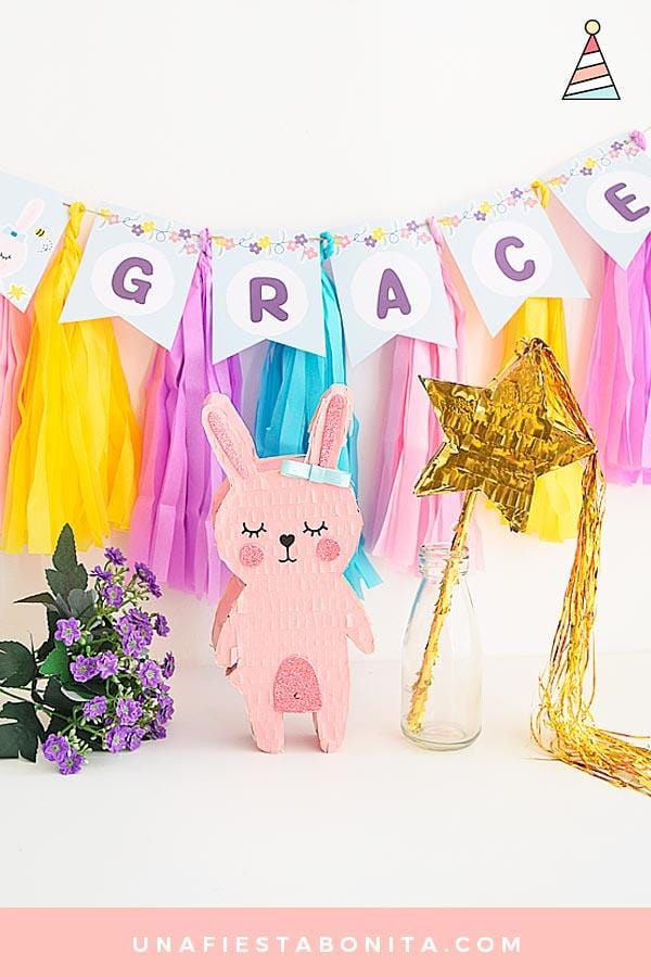 Kit imprimible para fiestas - Temática Conejita