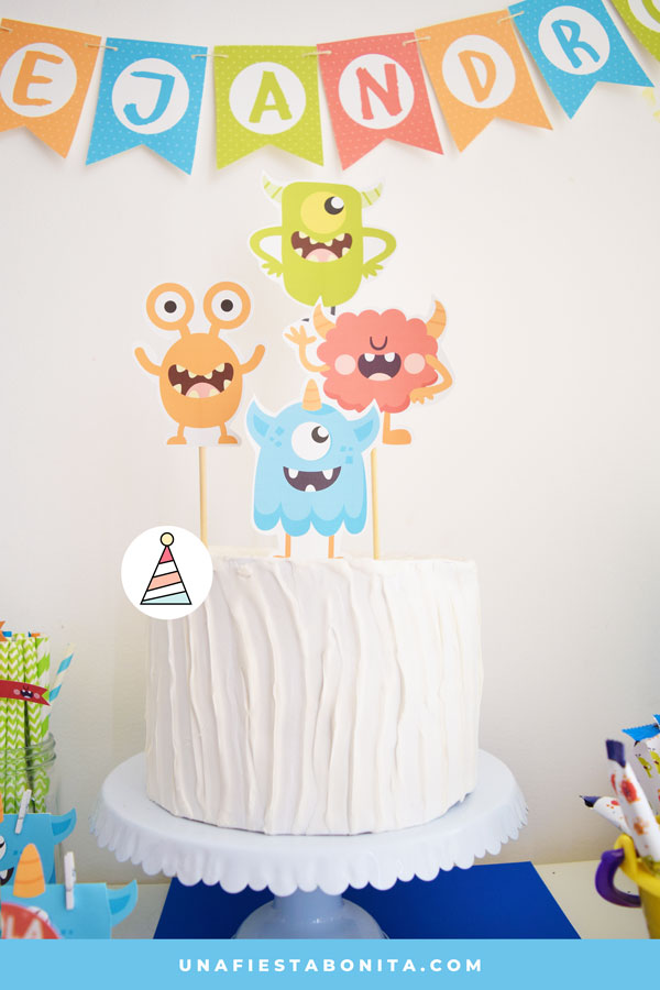 Kit imprimible para fiestas tema monstruos