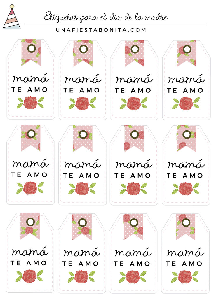 Etiquetas para el día de la Madre