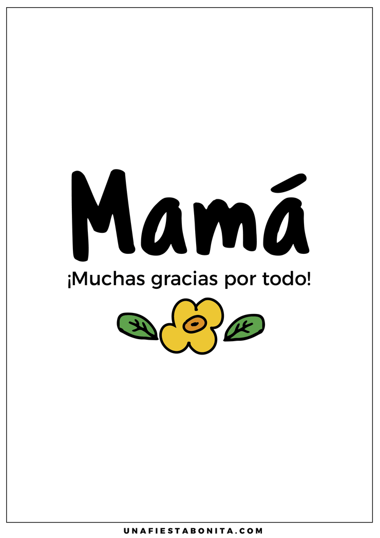 Imprimibles día de la madre