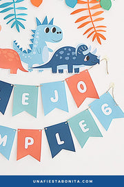 decoracion para fiestas guirnaldas dinosaurios