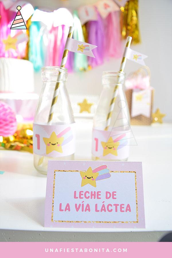 etiquetas para la comida tematica estrellitas
