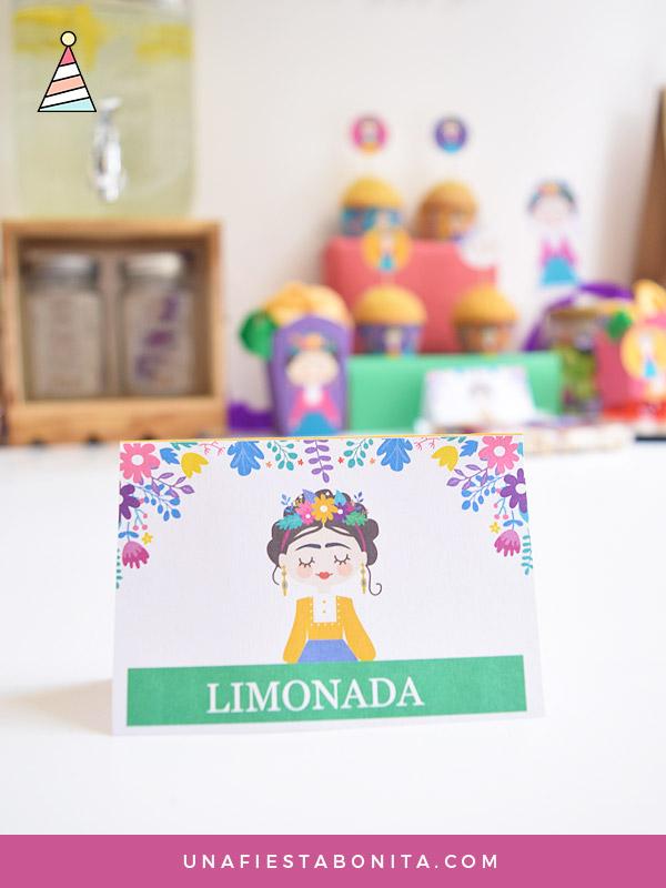 Kit imprimible para fiestas temáticas Frida Kahlo
