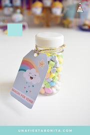 Kit imprimible para fiestas Nubes y Arcoirís - Lluvia de amor