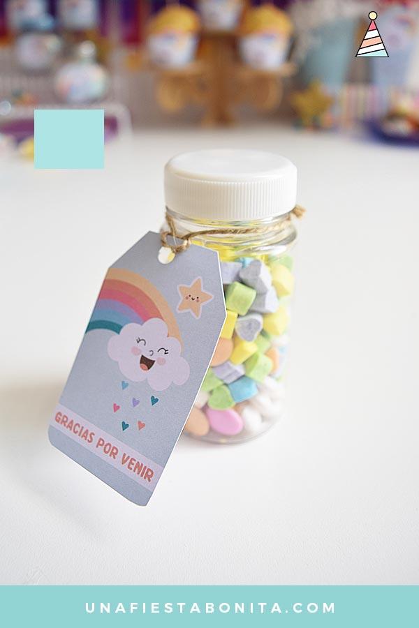Kit imprimible para fiestas Nubes y Arcoirís - Lluvia de amor