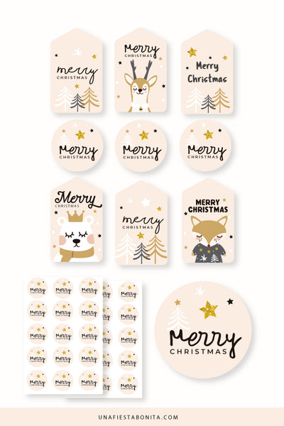 Etiquetas navideñas gratis