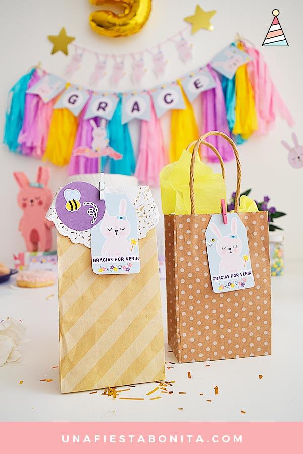 Kit imprimible para fiestas - Temática Conejita