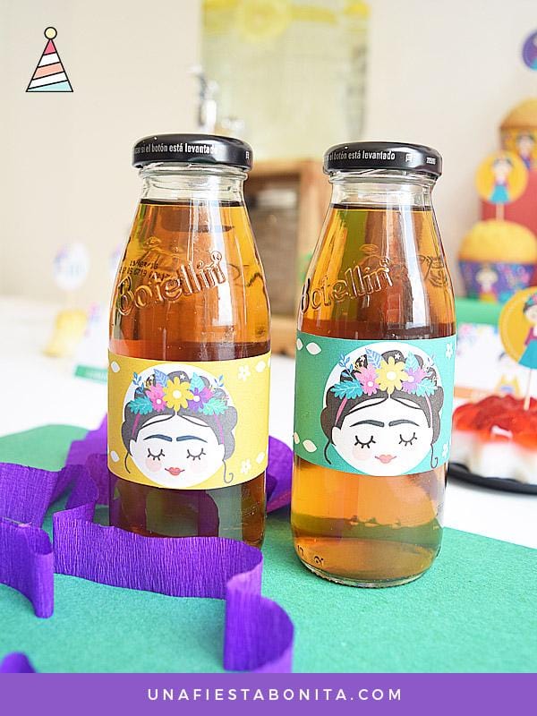botellas etiquetas frida kahlo