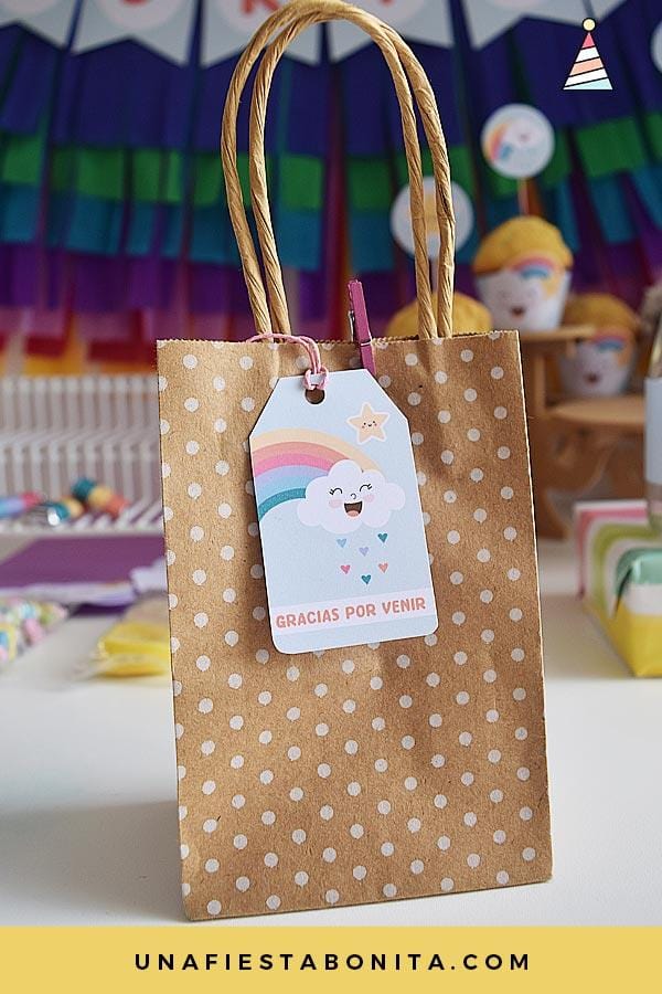 Kit imprimible para fiestas Nubes y Arcoirís - Lluvia de amor