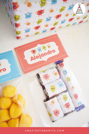 Kit imprimible para fiestas tema monstruos