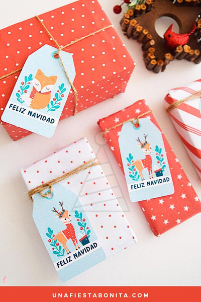 navidad etiquetas para decorar regalos