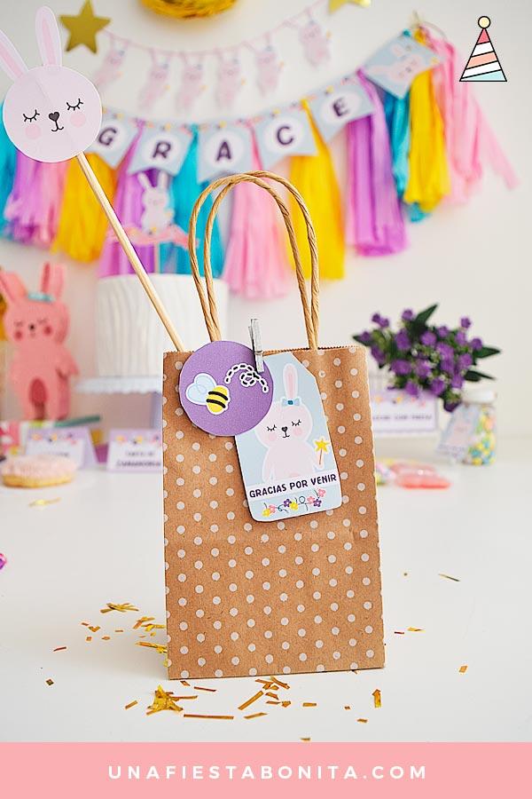 Kit imprimible para fiestas - Temática Conejita