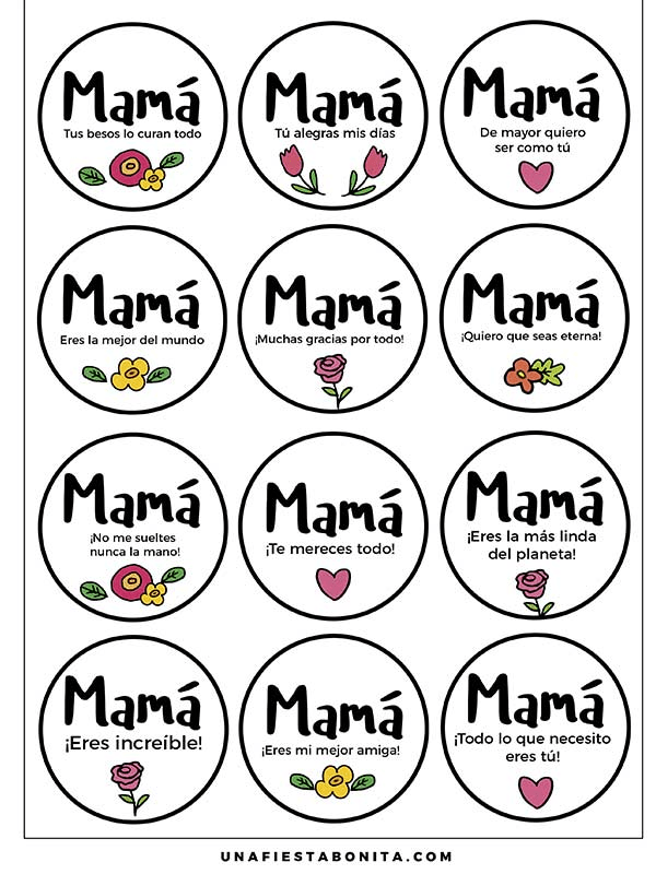 Imprimibles día de la madre