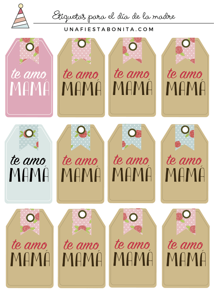 Etiquetas para el día de la Madre