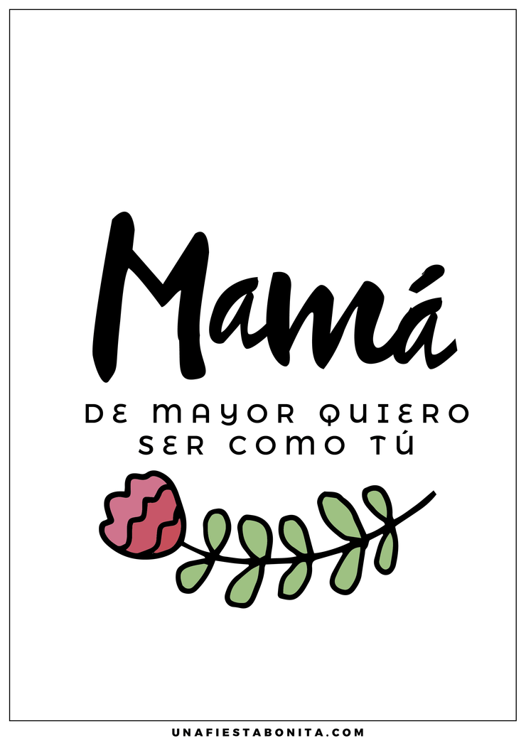 Imprimibles día de la madre
