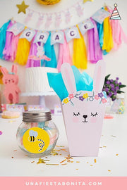 Kit imprimible para fiestas - Temática Conejita
