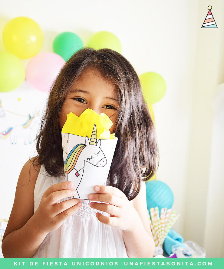 Kit imprimible Unicornio de colores