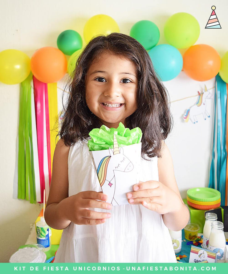 Kit imprimible Unicornio de colores