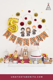 Harry Potter, fiesta imprimible - Kit para decorar cumpleaños y fiestas –  Una Fiesta Bonita