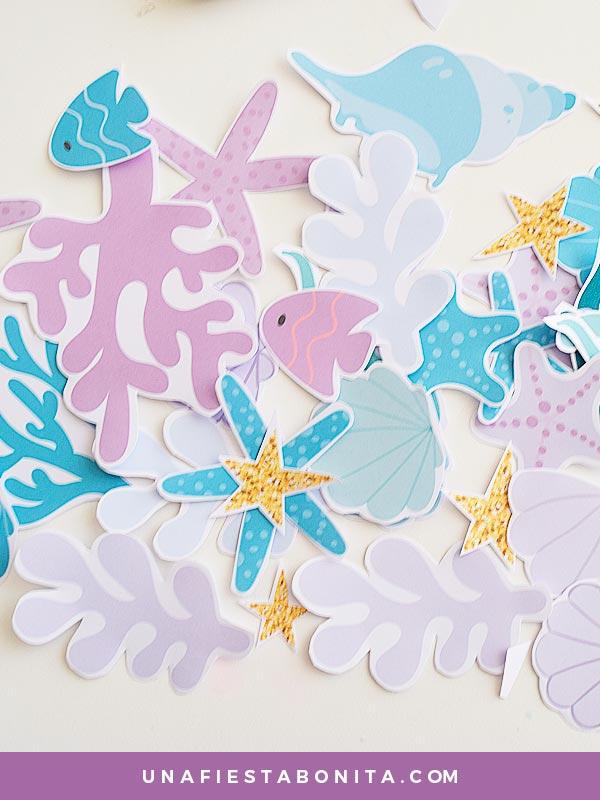 imprimibles para fiestas sirenas
