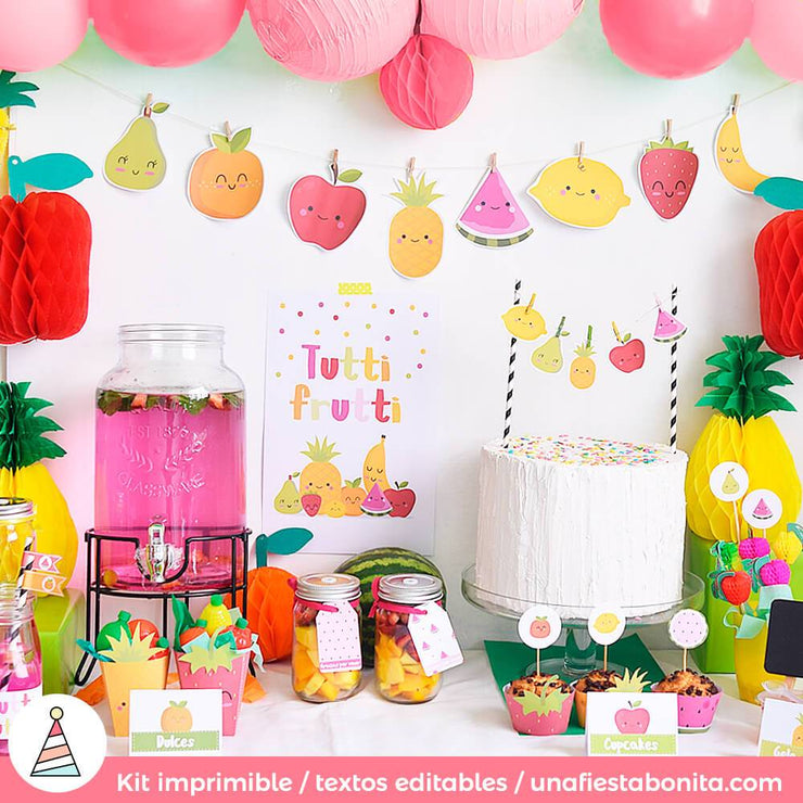 Kit imprimible Tutti Frutti
