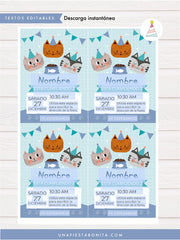 Invitación para imprimir - Gatitos