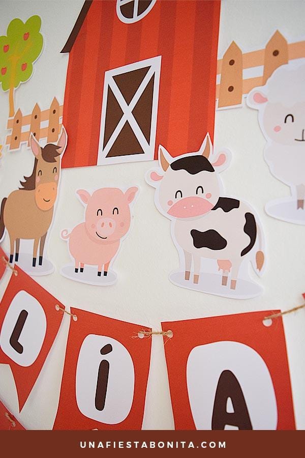 imprimibles para fiestas temática granja