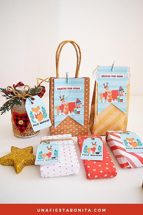 etiquetas para regalos navideños imprimibles