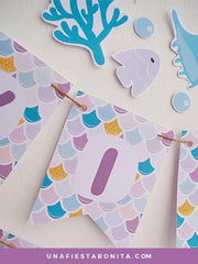 banderines para decorar sirenas