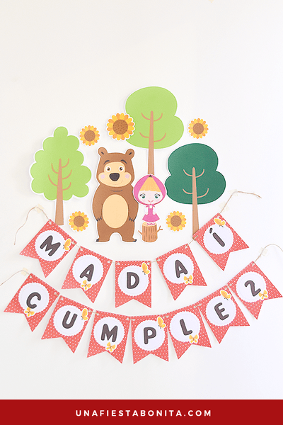 decoracion fiesta cumpleaños masha y el oso