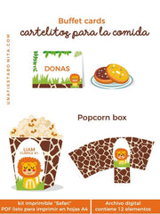 cajitas popcorn safari