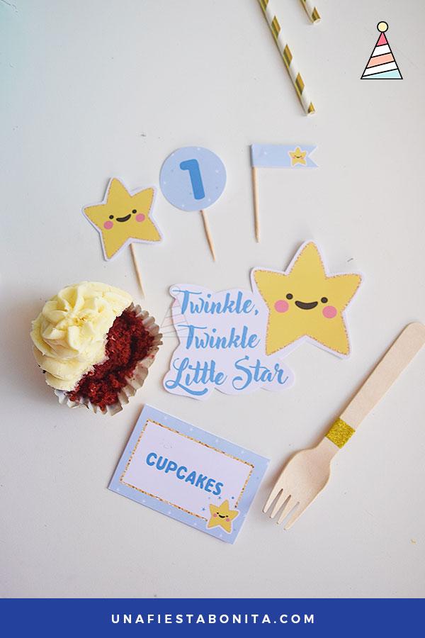 Twinkle Twinkle Little Star Kit imprimible para fiestas de cumpleaños