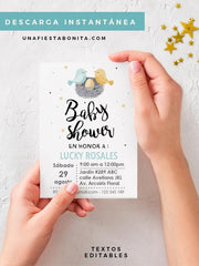 pajaritos invitacion para imprimir baby shower